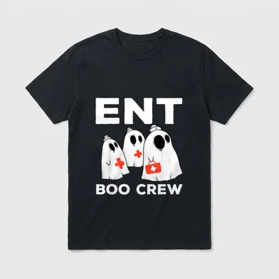 Spooky ENT Boo Crew Halloween Costume T-Shirt – Classic T-Shirt in Black
