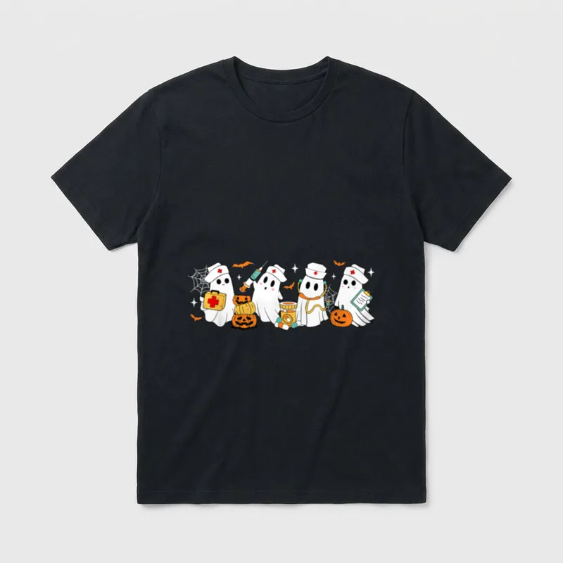Boo Boo Crew Nurse Funny Retro T-Shirt – Classic T-Shirt in Black
