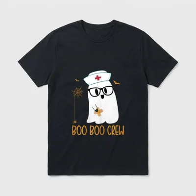 Boo Boo Crew Funny Halloween RN T-Shirt – Classic T-Shirt in Black