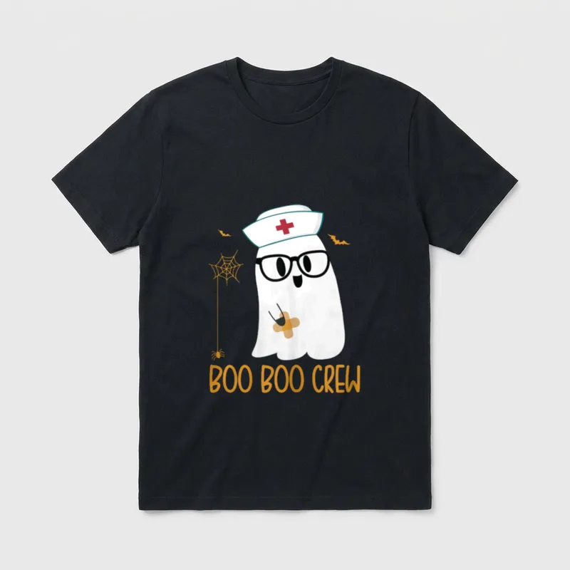 Boo Boo Crew Funny Halloween RN T-Shirt – Classic T-Shirt in Black