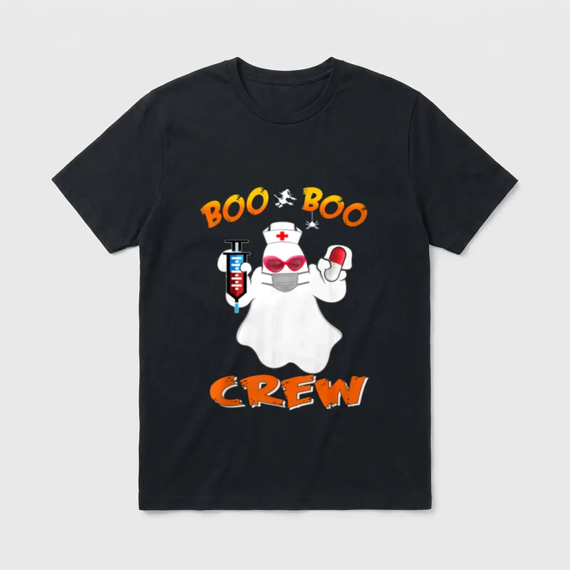 Boo Crew Ghost Funny Halloween Costume T-Shirt – Classic T-Shirt in Black