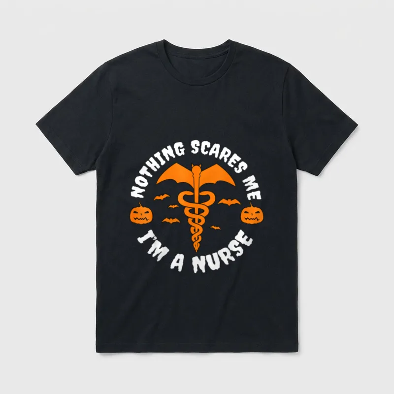 Nothing Scares Me Im a Nurse T-Shirt – Classic T-Shirt in Black