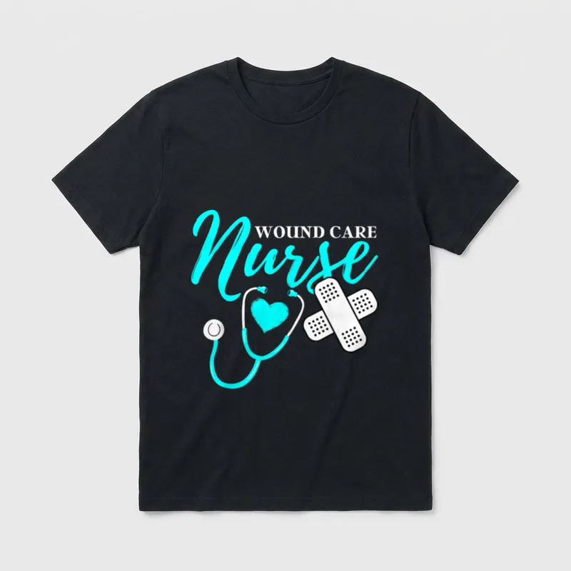 Wound Care Nurse RN CNA Work T-Shirt – Classic T-Shirt in Black