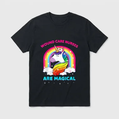 Wound Care Nurses Are Magical Unicorn T-Shirt – Classic T-Shirt in Black