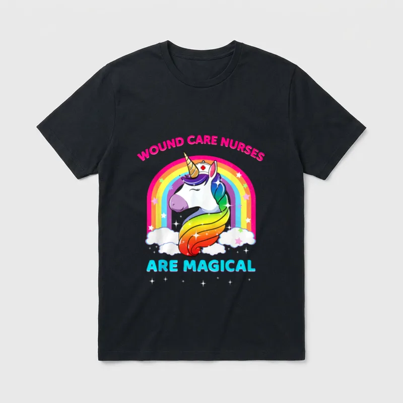 Wound Care Nurses Are Magical Unicorn T-Shirt – Classic T-Shirt in Black