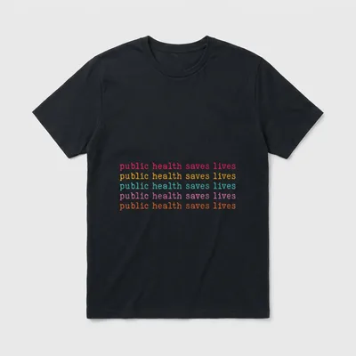 Public Health Saves Lives Modern Nurse T-Shirt – public health saves lives – Classic T-Shirt in Black