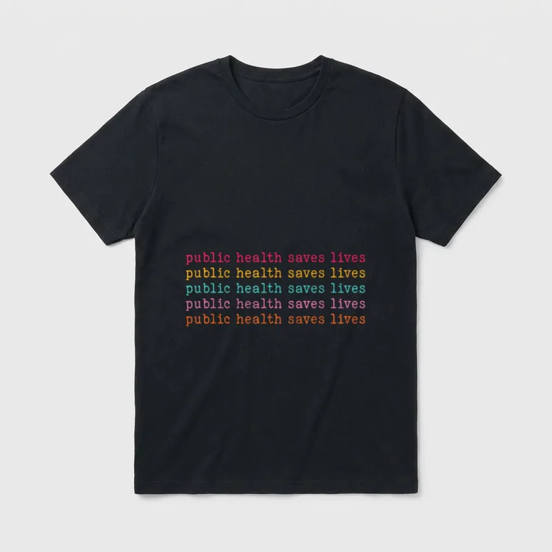 Public Health Saves Lives Modern Nurse T-Shirt – public health saves lives – Classic T-Shirt in Black