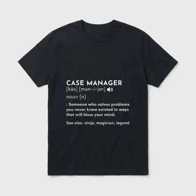 Manager Definition Healthcare Professional Nursing T-Shirt – Classic T-Shirt in Black