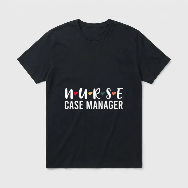 Nurse Case Manager Cute Hearts Healthcare T-Shirt – Classic T-Shirt in Black