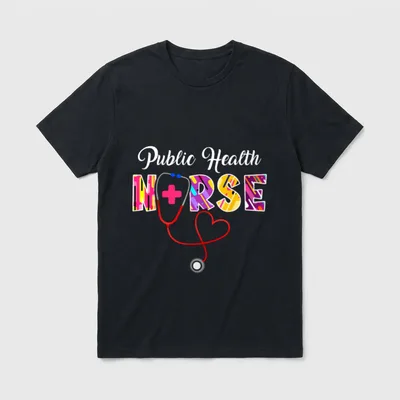 Public Health Nurse Stethoscope T-Shirt – Classic T-Shirt in Black