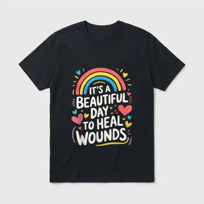 Wound Care Nurse Beautiful T-Shirt – It's A Beautiful Day To Heal Wounds – Classic T-Shirt in Black