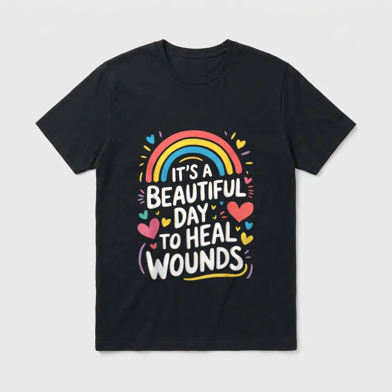 Wound Care Nurse Beautiful T-Shirt – It's A Beautiful Day To Heal Wounds – Classic T-Shirt in Black