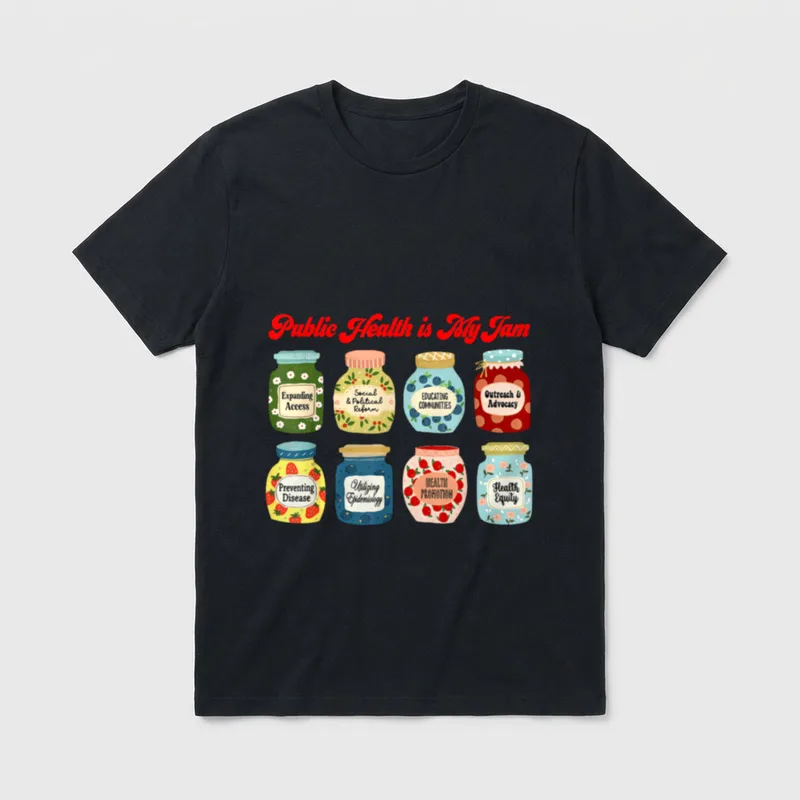Health Is My Jam Community Nurse T-Shirt – Classic T-Shirt in Black