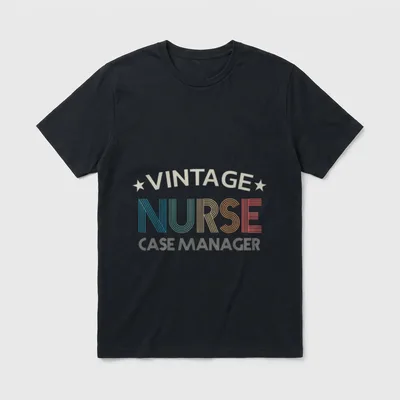 Vintage Nurse Case Manager Retro Style T-Shirt – Classic T-Shirt in Black