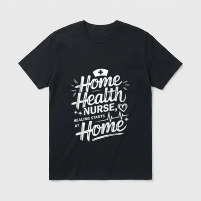 Home Health Nurse for Care Worker T-Shirt – Classic T-Shirt in Black