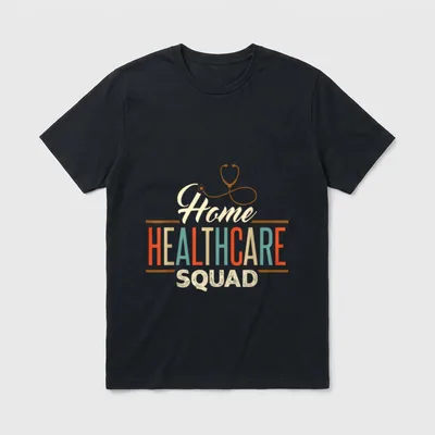 Home Health Aide HHA Healthcare Squad T-Shirt – Classic T-Shirt in Black