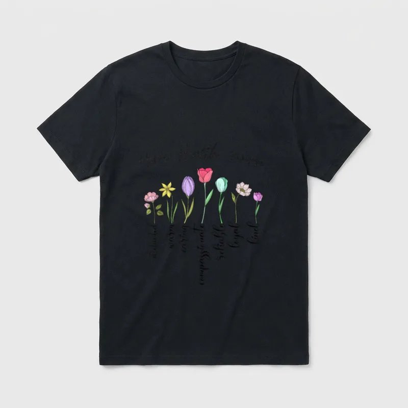 Home Health Nurse Floral T-Shirt – Classic T-Shirt in Black