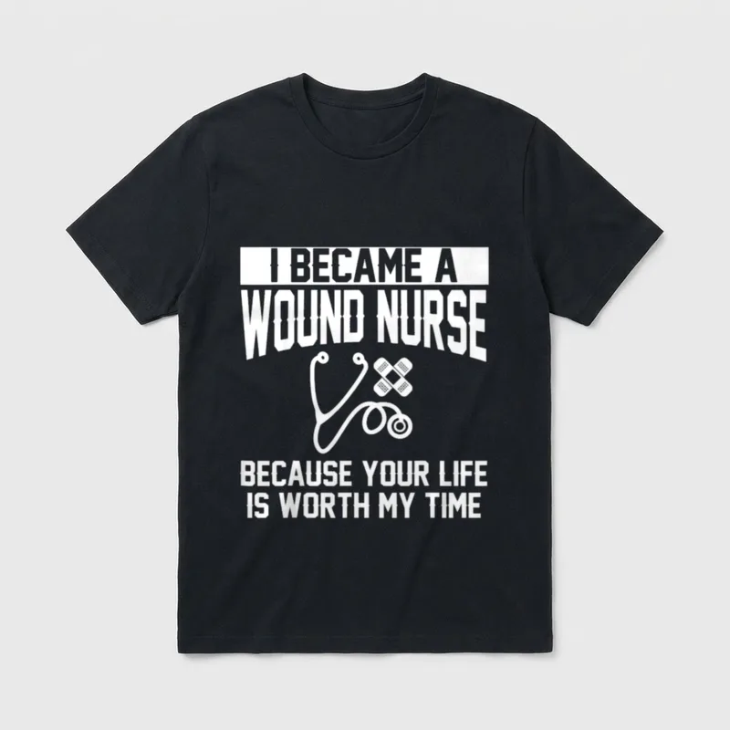 Wound Nurse Awesome Nurses T-Shirt – Classic T-Shirt in Black