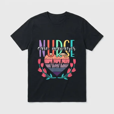 Nurse Case Manager Heart T-Shirt – Classic T-Shirt in Black