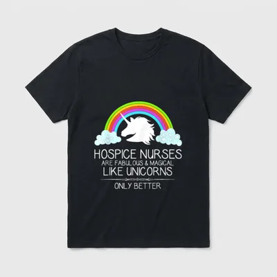 Hospice Nurses Are Like Unicorns T-Shirt – Classic T-Shirt in Black