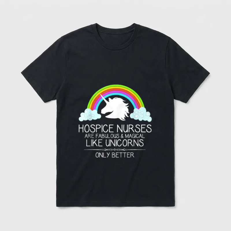 Hospice Nurses Are Like Unicorns T-Shirt – Classic T-Shirt in Black
