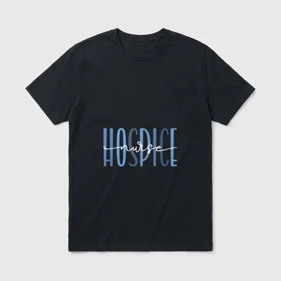 Cute Hospice Nurse RN Squad T-Shirt – Classic T-Shirt in Black