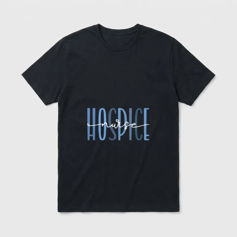 Cute Hospice Nurse RN Squad T-Shirt – Classic T-Shirt in Black