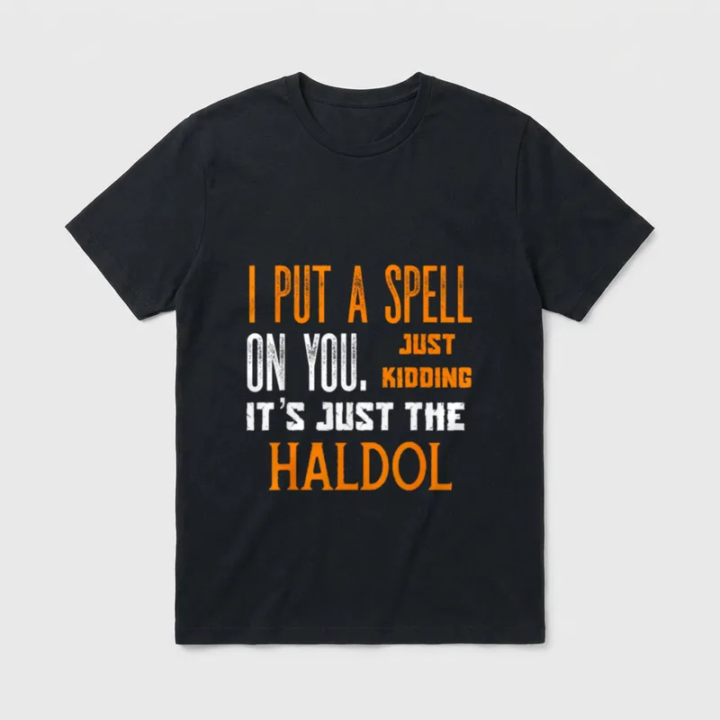 Halloween Nurse RN Medical Haldol Spell T-Shirt – Classic T-Shirt in Black