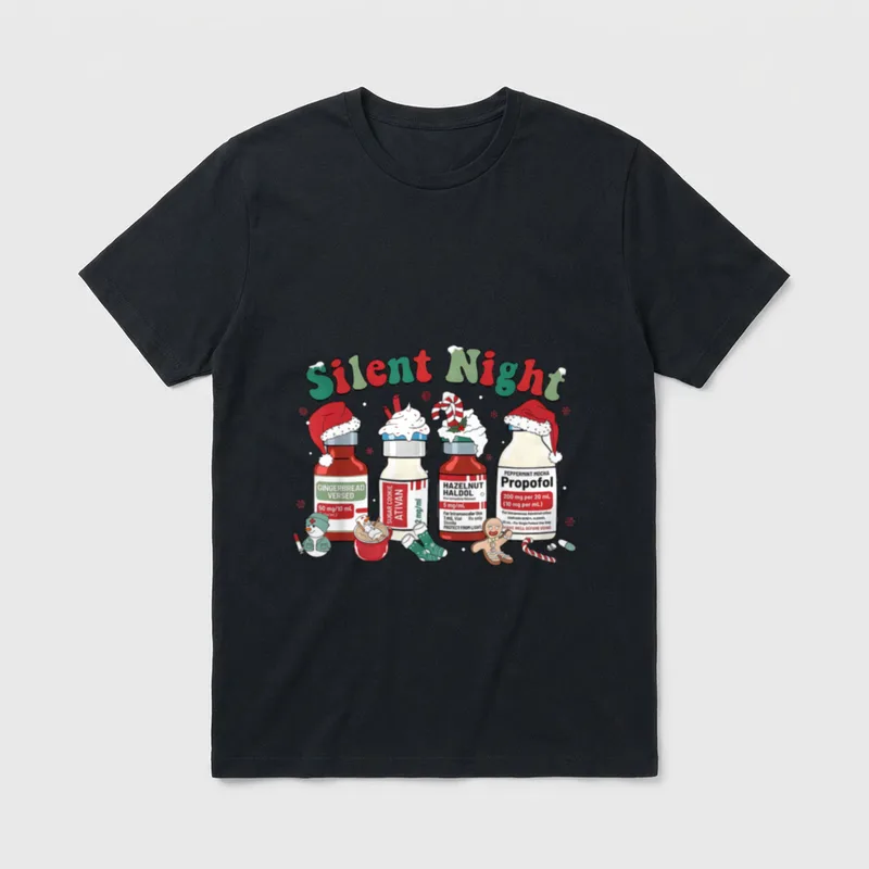 Propofol Silent Night ICU Nurses T-Shirt – Classic T-Shirt in Black