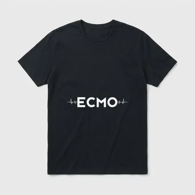ECMO Original ECG Perfusionist Nurse ICU T-Shirt – Classic T-Shirt in Black
