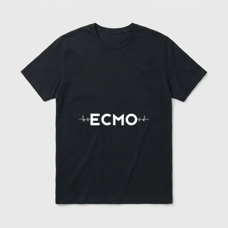 ECMO Original ECG Perfusionist Nurse ICU T-Shirt – Classic T-Shirt in Black