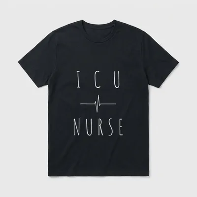 ICU Intensive Care Unit RN Nurse T-Shirt – Classic T-Shirt in Black
