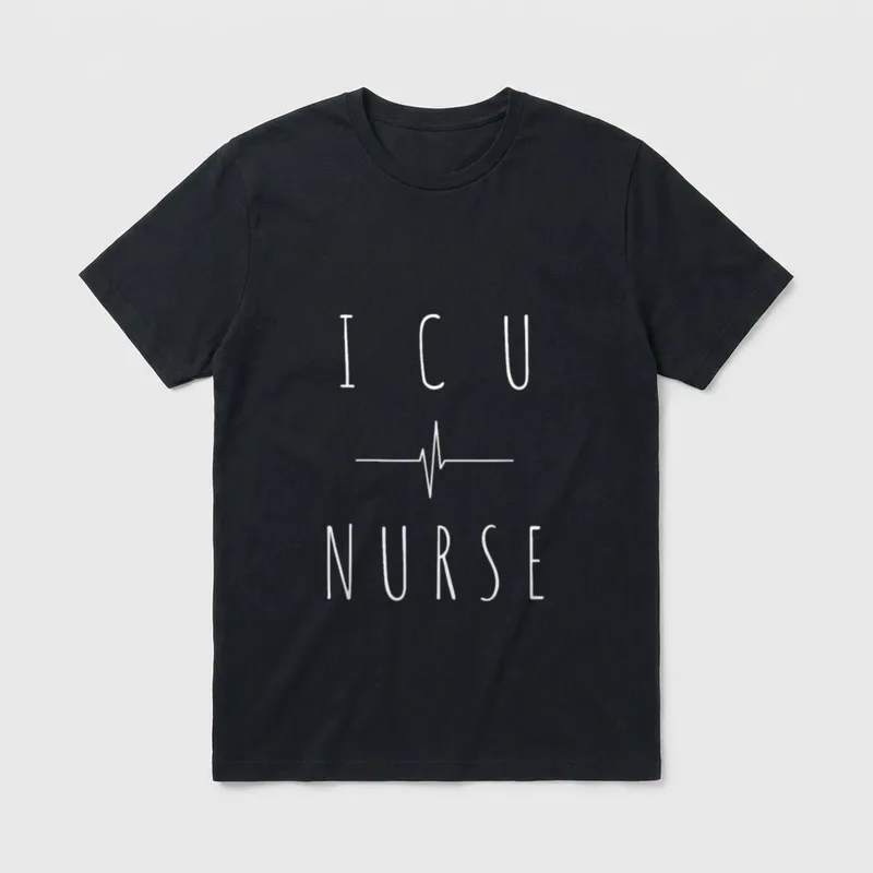 ICU Intensive Care Unit RN Nurse T-Shirt – Classic T-Shirt in Black