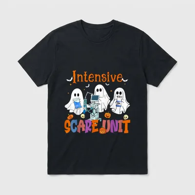 Intensive Care Scare Unit Ghost Nurse T-Shirt – Classic T-Shirt in Black
