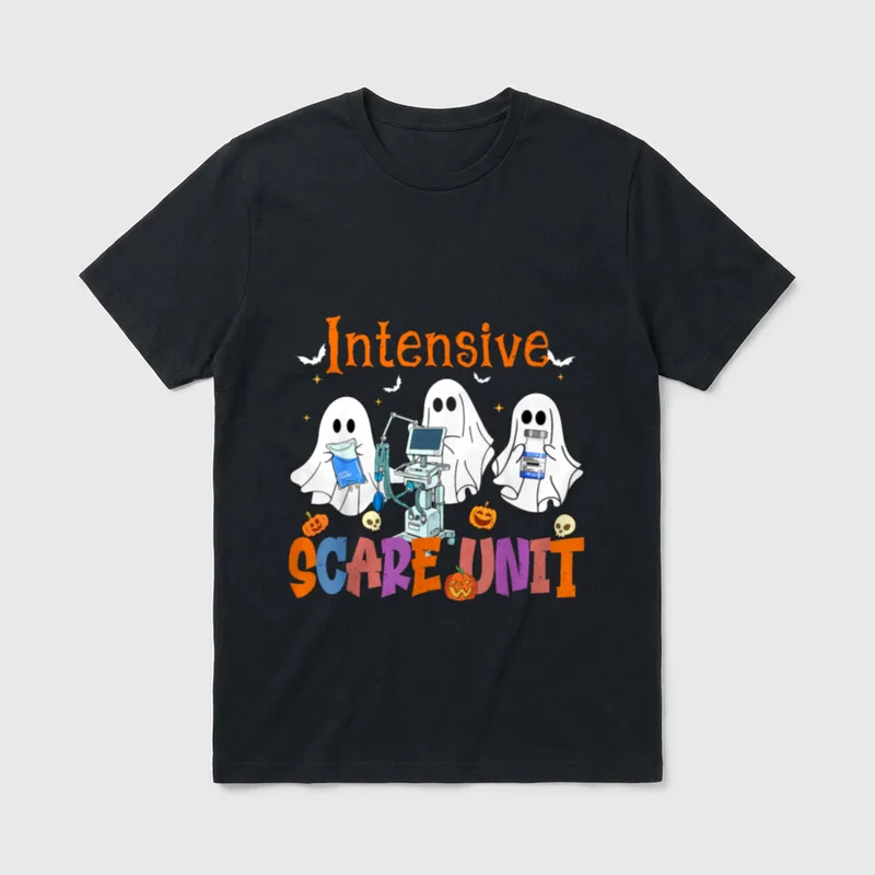 Intensive Care Scare Unit Ghost Nurse T-Shirt – Classic T-Shirt in Black
