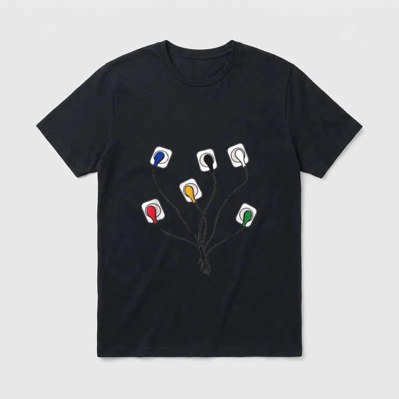 EKG Leads Cheat Sheet Nursing ECG T-Shirt – Classic T-Shirt in Black