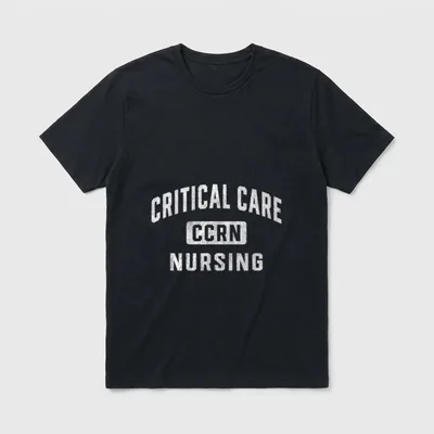 CCRN Critical Care Nurse ICU Intensive T-Shirt – CRITICAL CARE CCRN NURSING typography – Classic T-Shirt in Black