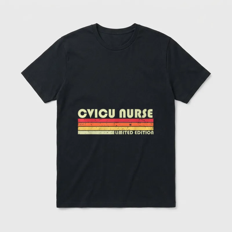 CVICU NURSE Funny Job Title Profession T-Shirt – Classic T-Shirt in Black