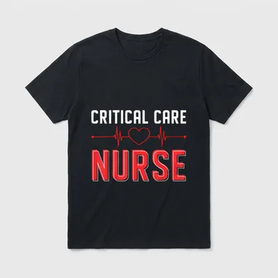 Critical Care RN ICU Nurse T-Shirt – Classic T-Shirt in Black