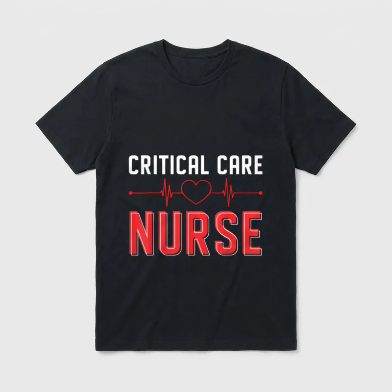 Critical Care RN ICU Nurse T-Shirt – Classic T-Shirt in Black