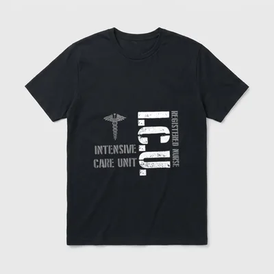 ICU Registered Nurse Intensive Care Short T-Shirt – Classic T-Shirt in Black