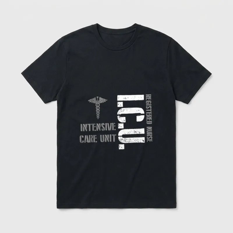 ICU Registered Nurse Intensive Care Short T-Shirt – Classic T-Shirt in Black