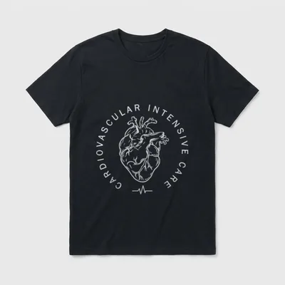 Cardiovascular Intensive Care Heart Cardiac ICU T-Shirt – Classic T-Shirt in Black