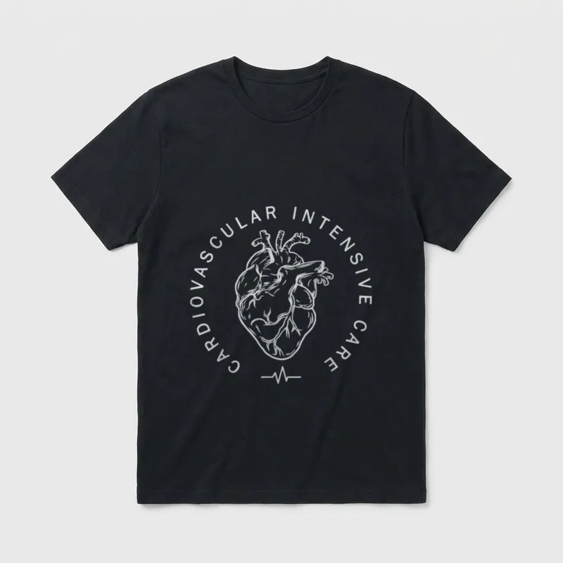 Cardiovascular Intensive Care Heart Cardiac ICU T-Shirt – Classic T-Shirt in Black
