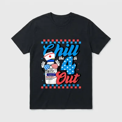Chill the 4th Out Nurse T-Shirt – Classic T-Shirt in Black