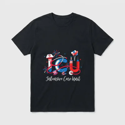 ICU Registered Nurse Intensive Care 4th T-Shirt – Classic T-Shirt in Black