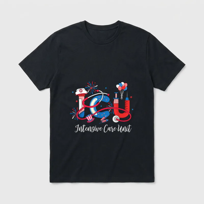 ICU Registered Nurse Intensive Care 4th T-Shirt – Classic T-Shirt in Black