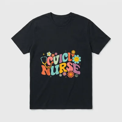 Groovy CVICU Nurse Cardiovascular Intensive Care T-Shirt – Classic T-Shirt in Black