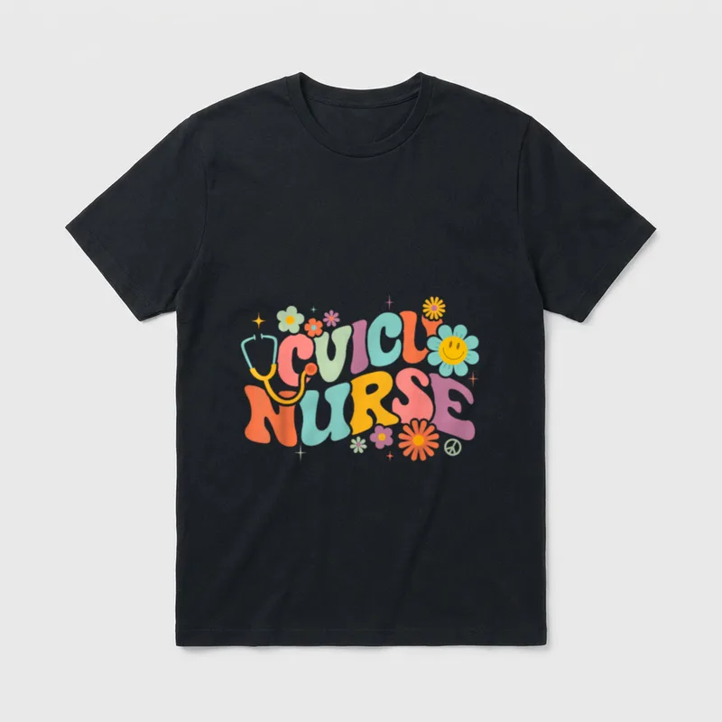Groovy CVICU Nurse Cardiovascular Intensive Care T-Shirt – Classic T-Shirt in Black
