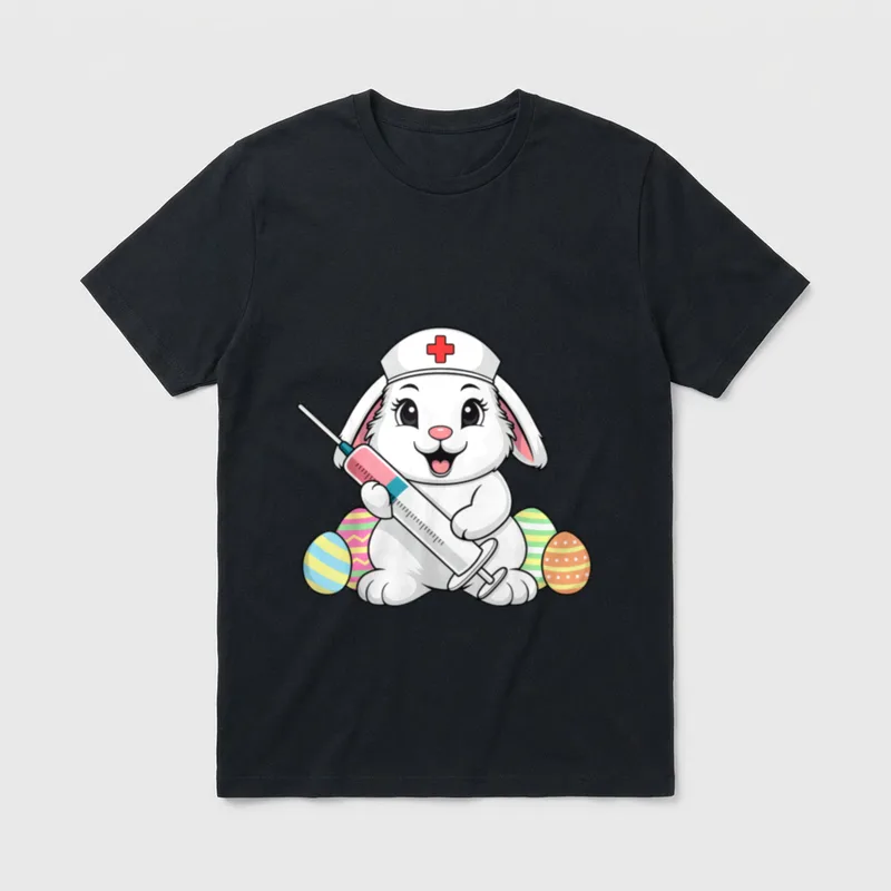 Easter Nurse Bunny RN ICU ER T-Shirt – Classic T-Shirt in Black